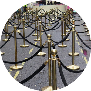 Rope and Post Barrier